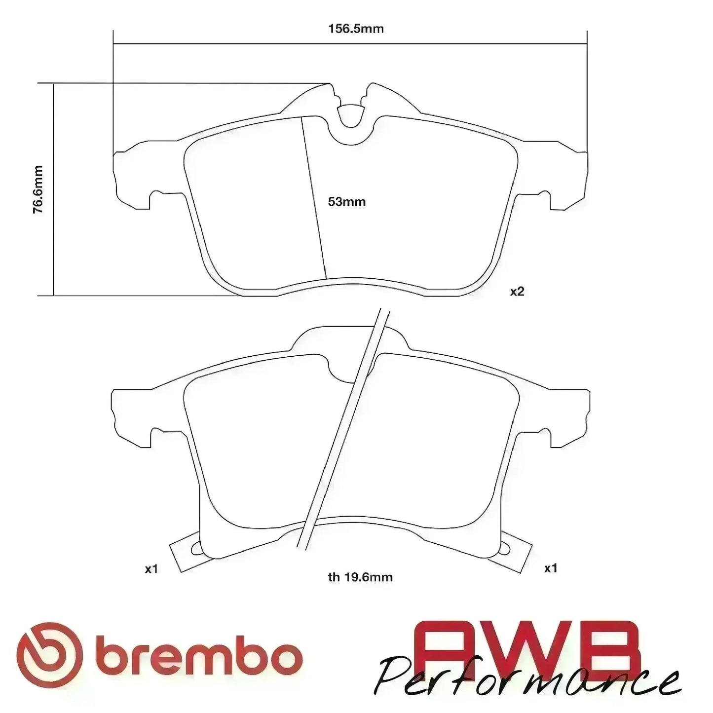 Astra G Saloon 2.0 DTI - Brembo Sport HP2 Front Brake Pads (280mm) Brembo