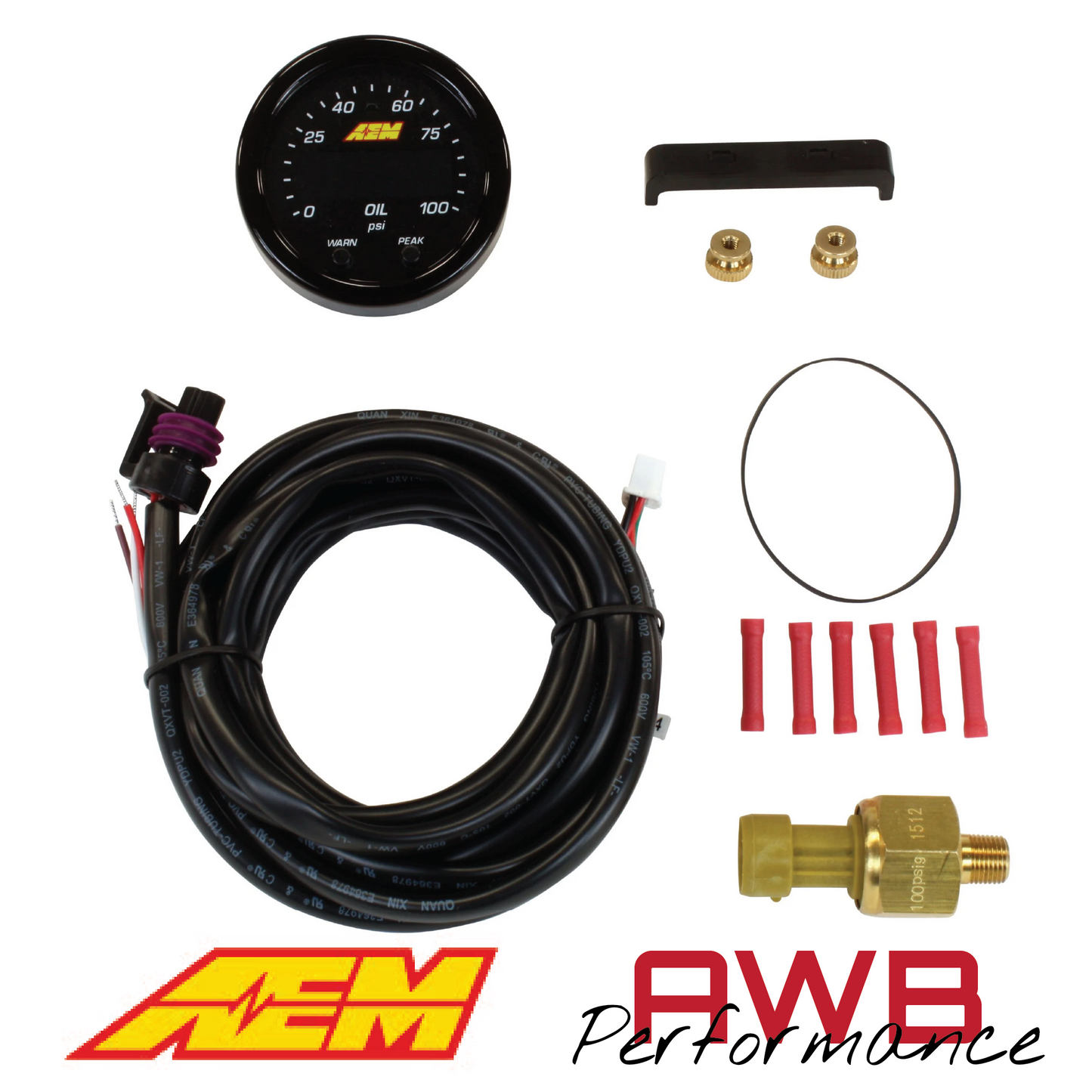 AEM X-Series Fluid Pressure Gauge Kits - 30-0301 / 30-0307