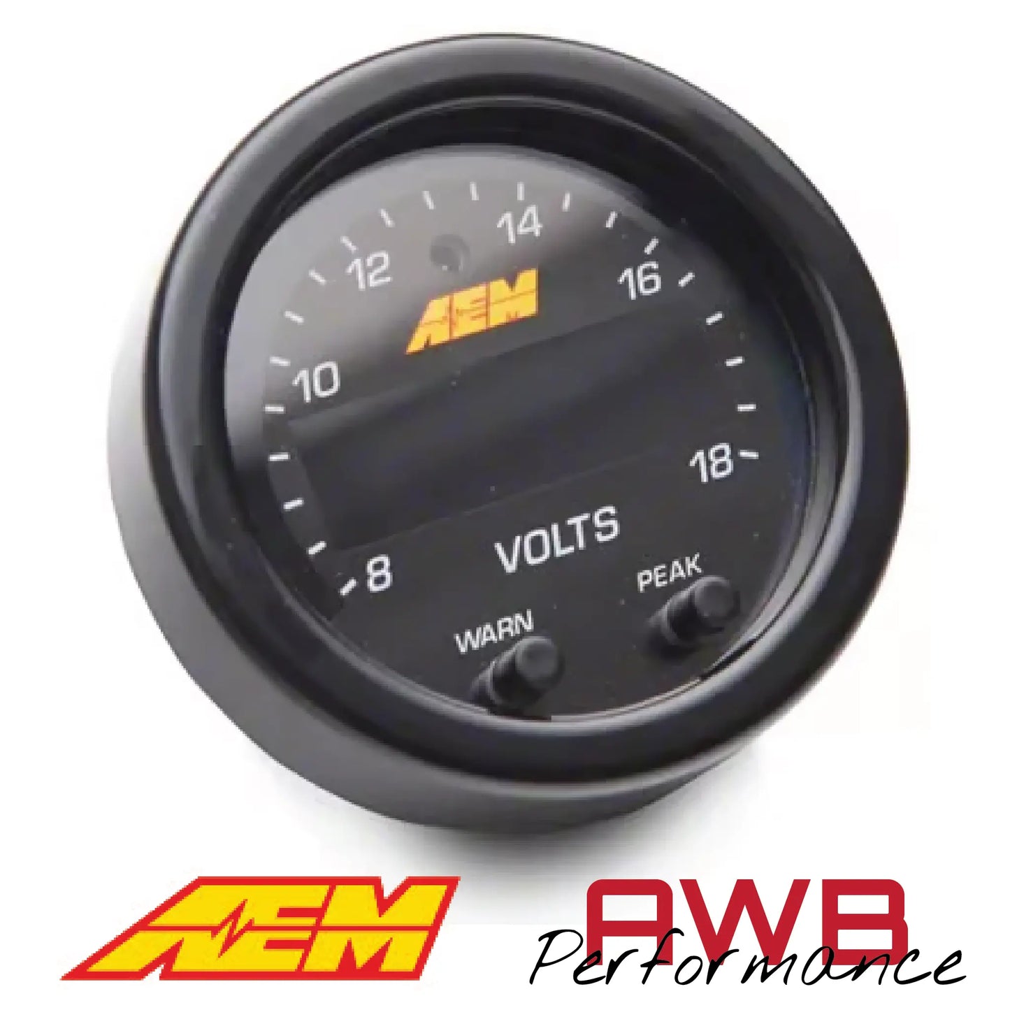 AEM X-Series Voltage Gauge Kit - 30-0303 AEM