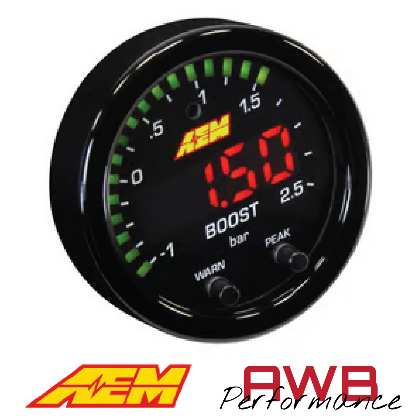 AEM X-Series Boost Pressure Gauge Kits - 30-0306 / 30-0308