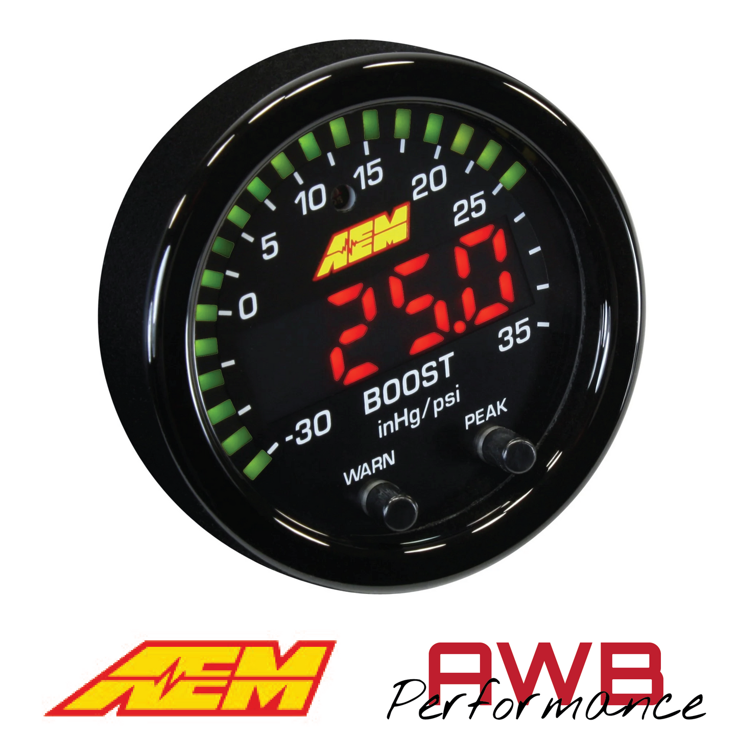 AEM X-Series Boost Pressure Gauge Kits - 30-0306 / 30-0308