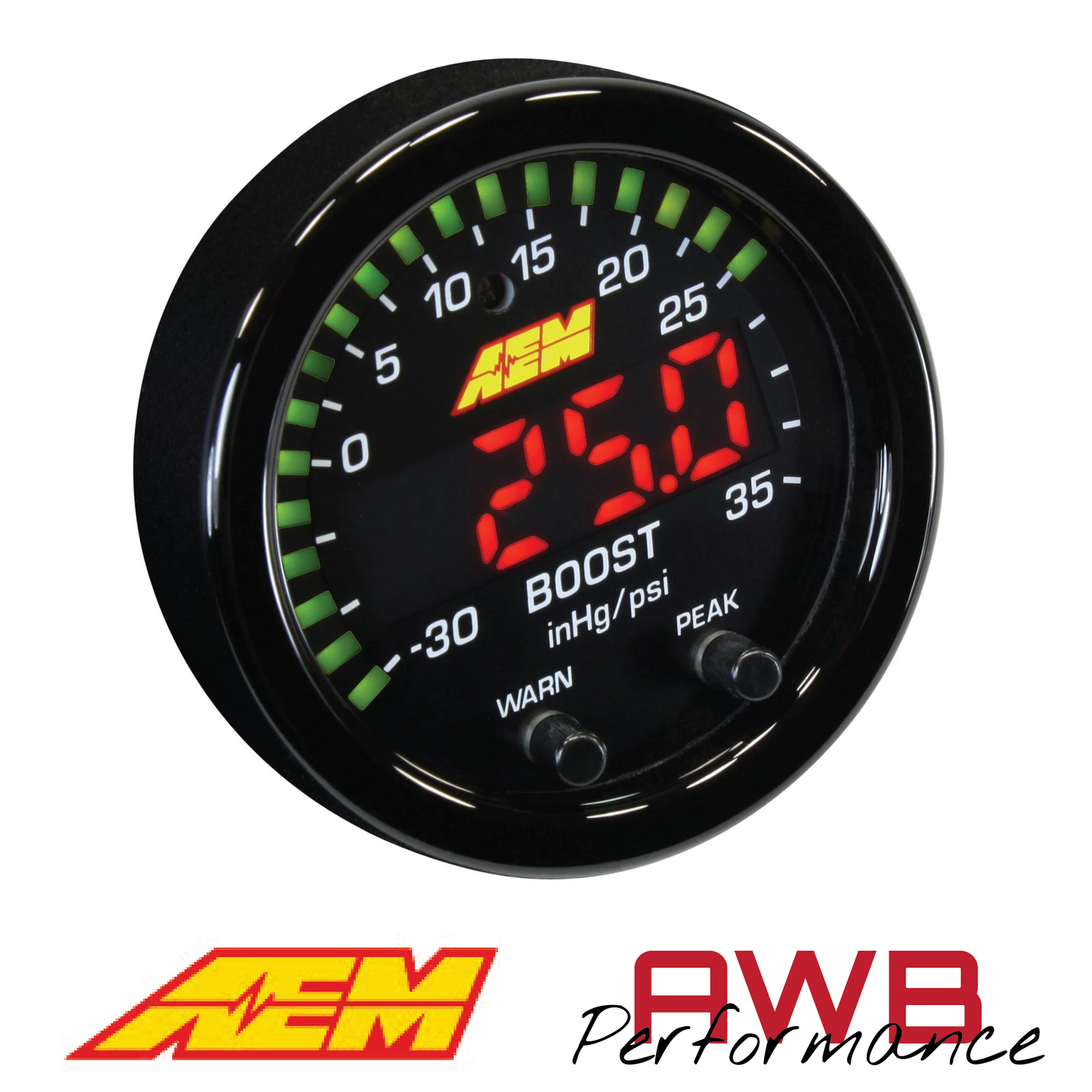 AEM X-Series Boost Pressure Gauge Kits - 30-0306 / 30-0308