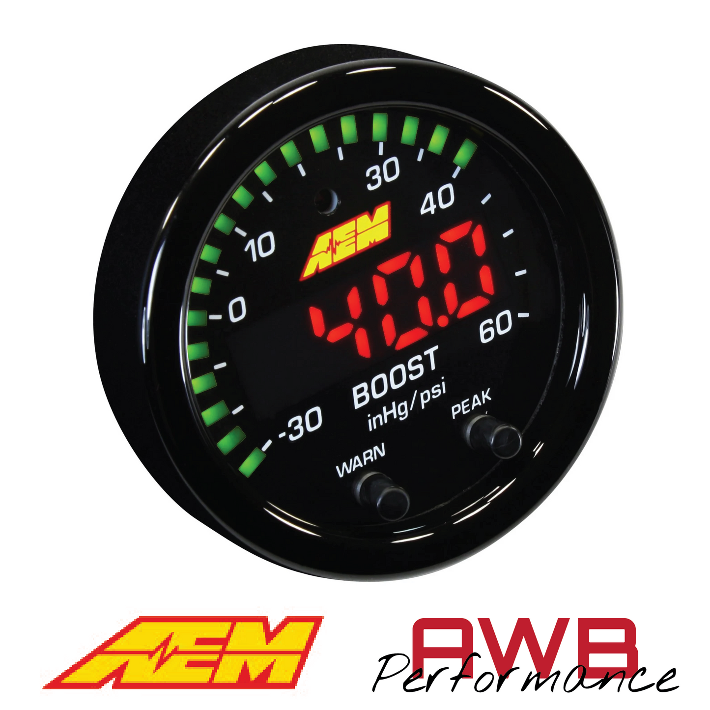 AEM X-Series Boost Pressure Gauge Kits - 30-0306 / 30-0308