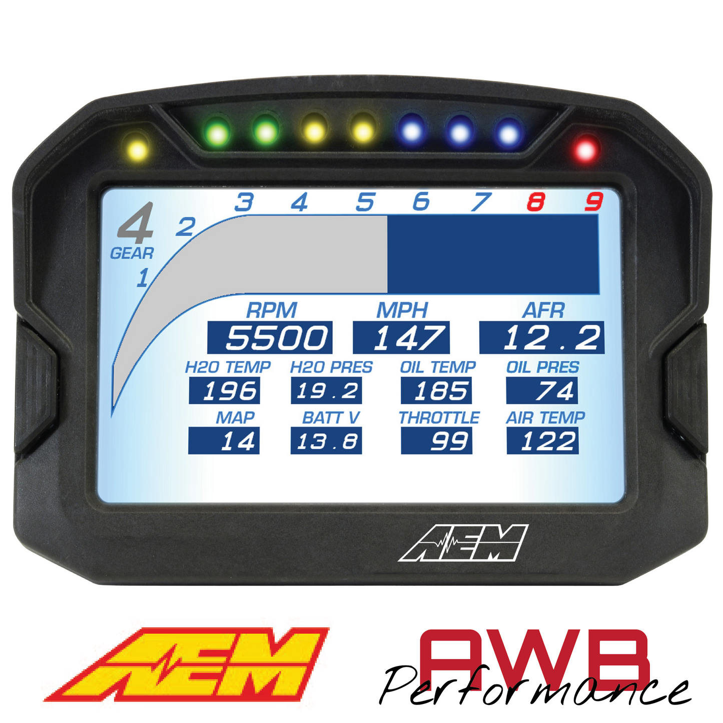 AEM CD-5LG Carbon Logging Display with Internal GPS - 30-5603