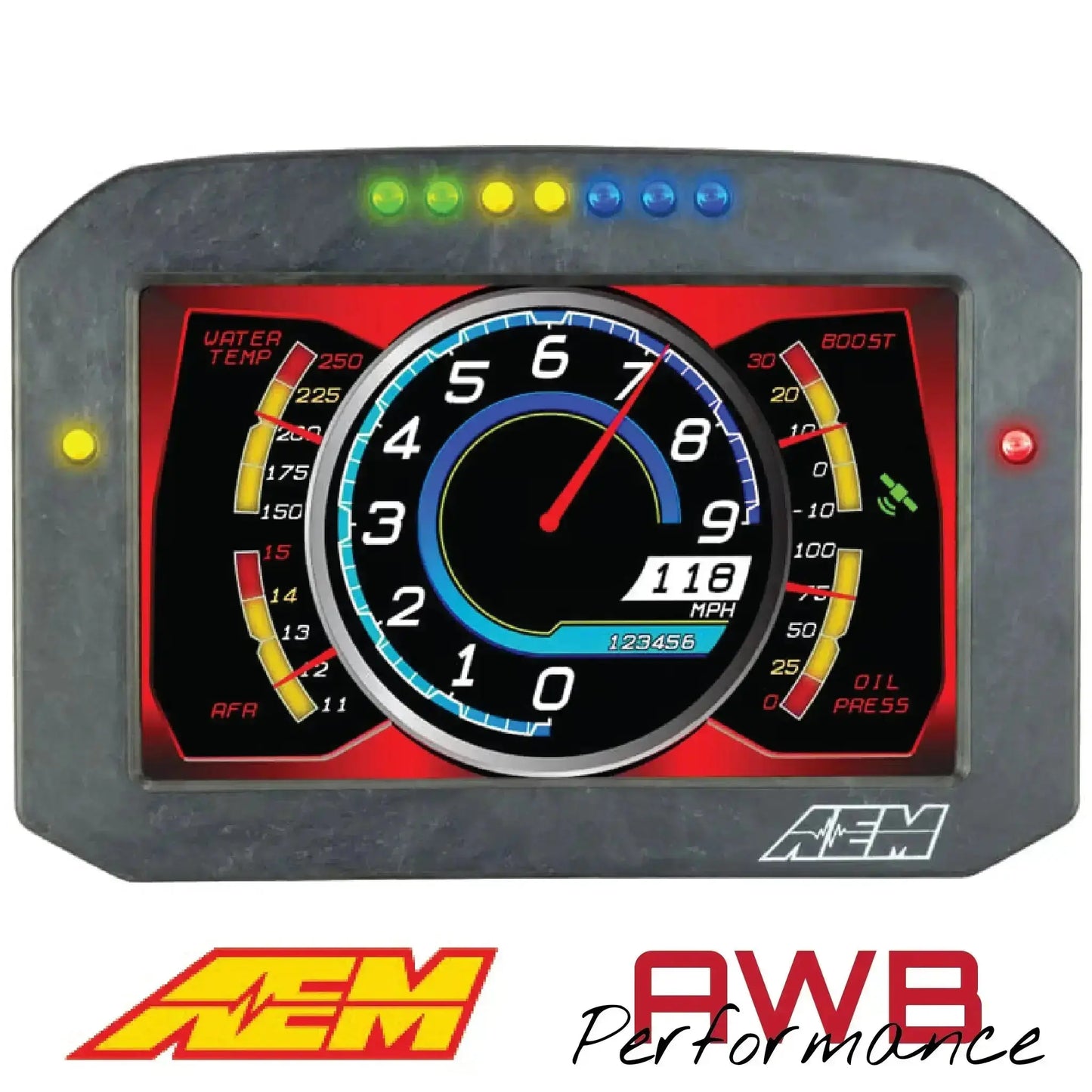 AEM CD-7FLG Carbon Flat Panel Logging Display with Internal GPS - 30-5703F AEM