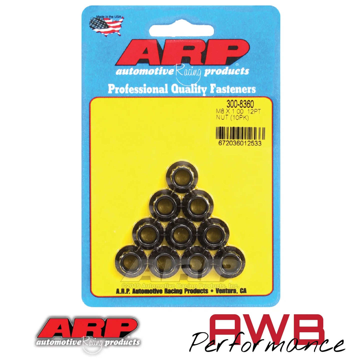 ARP 8740 Chromoly M8 x 1.0 12pt, Nut Kit - 300-8360 ARP