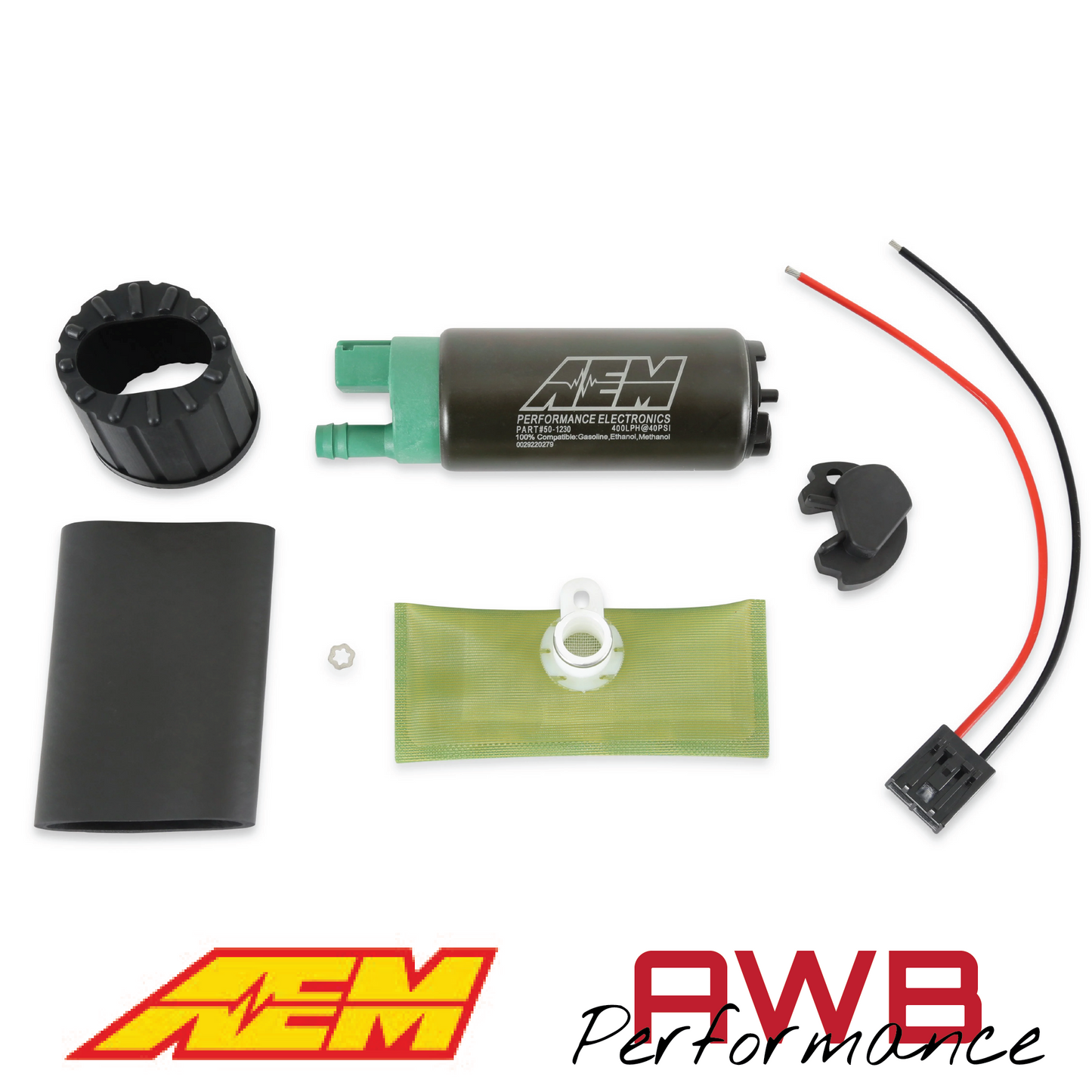 AEM 400LPH E85-Compatible High Flow In-Tank Fuel Pump - Double Barb - 50-1230