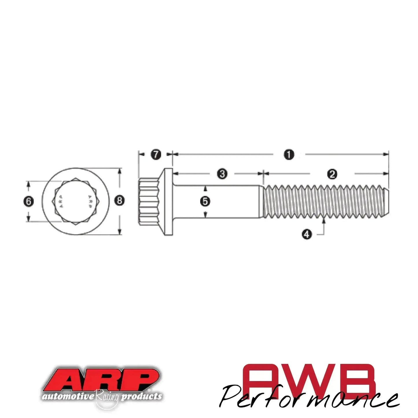 ARP 8740 Chromoly M6x1.0x30 12PT - 670-1003 ARP