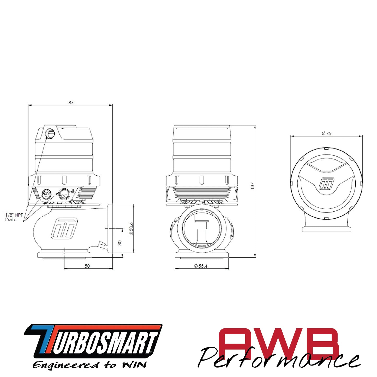 Turbosmart GenV CompGate40 External Wastegate Turbosmart