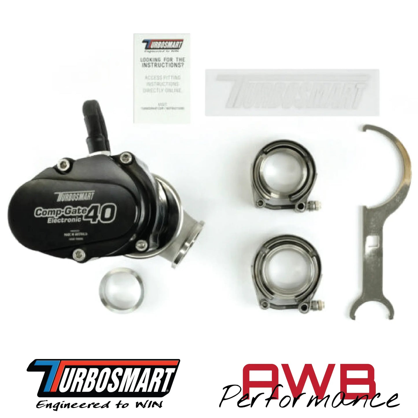 Turbosmart GenV Electronic CompGate40 External Wastegate Turbosmart