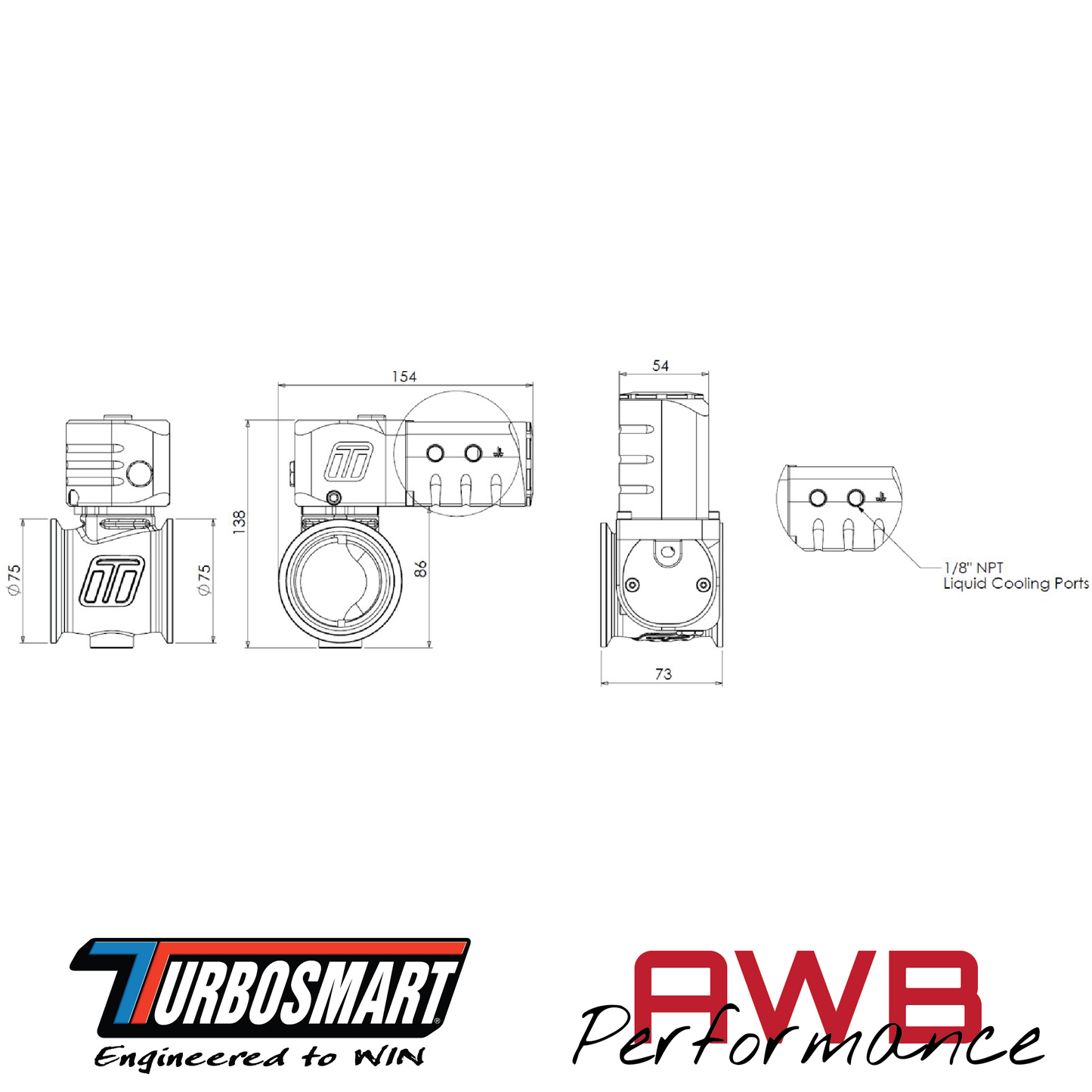 Turbosmart ESG50 Electronic StraightGate50