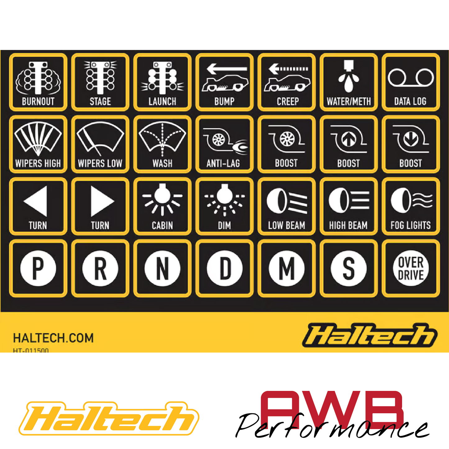 Haltech CAN Keypad Label Set - HT-011500