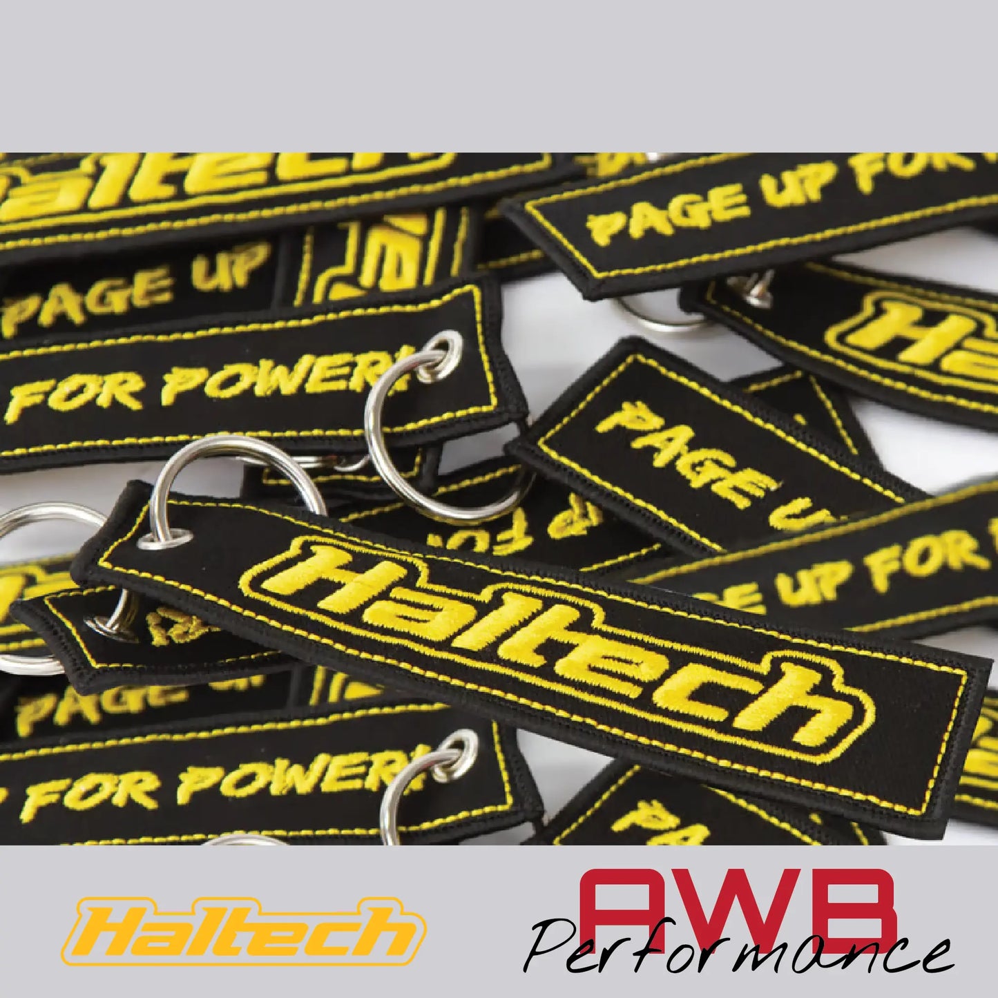 Haltech Fabric Keytag Black - HT-309006 Haltech