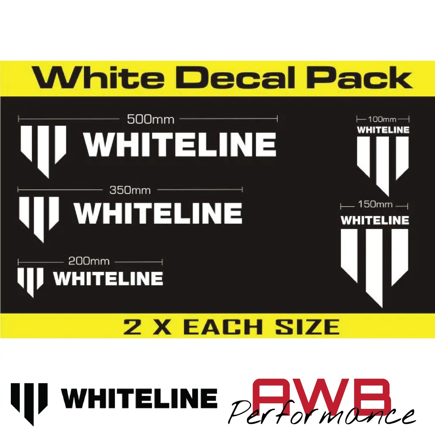 Whiteline Decal Kit 10 Pack - White Whiteline