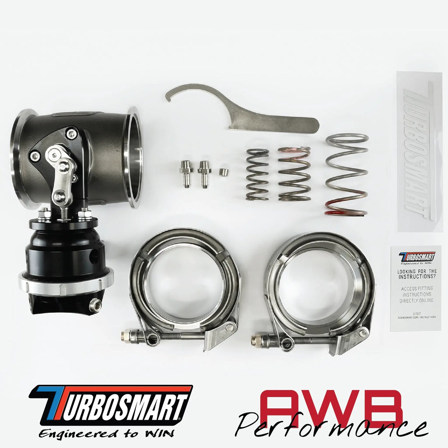 Turbosmart PSG76 Pneumatic Straight Gate External Wastegate Turbosmart