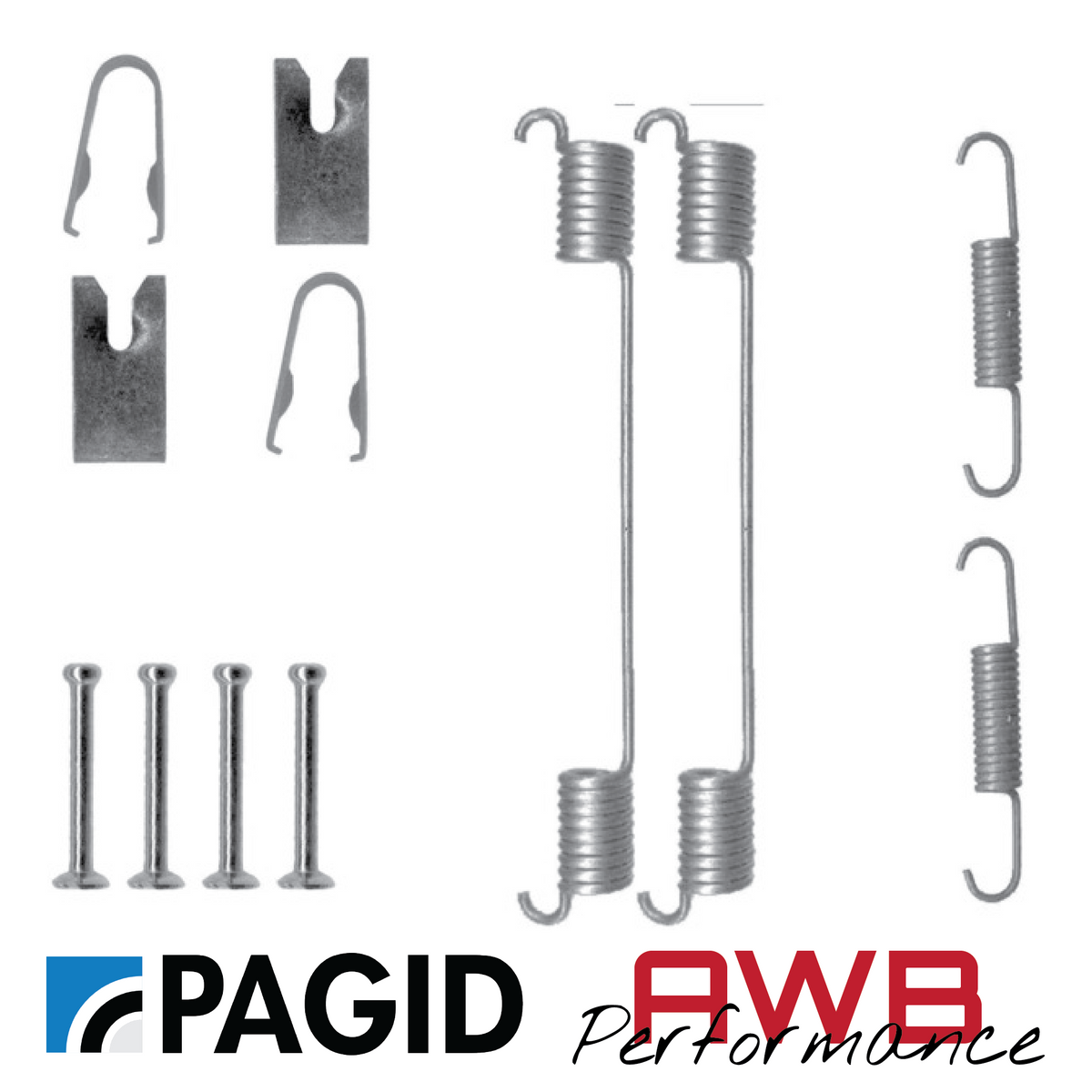 Adam - Pagid Rear Brake Shoe Fitting Kit (9") Pagid