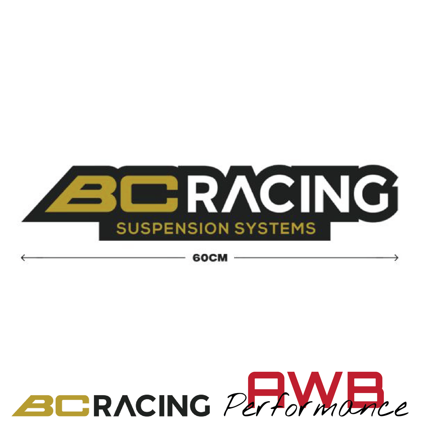 BC Racing Black / Gold Stickers
