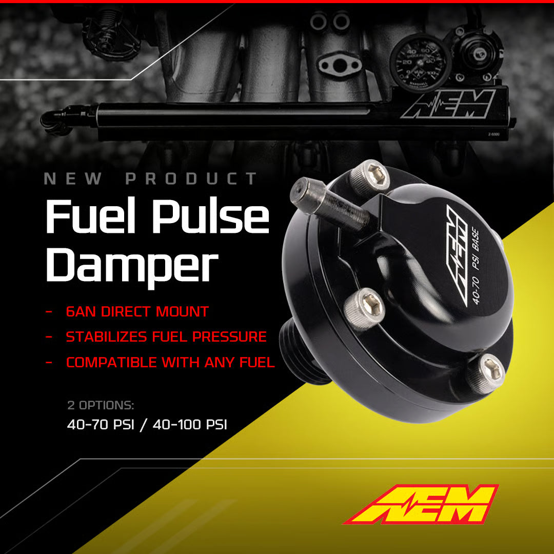 AEM 6AN ORB 40-70 PSI Fuel Pulse Damper - 25-4002 AEM