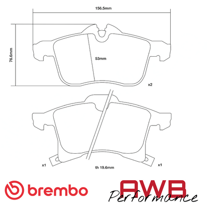 Adam 1.4T - Brembo Sport HP2 Front Brake Pads (308mm)