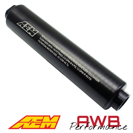 AEM Universal High Volume Fuel Filter - 25-201BK