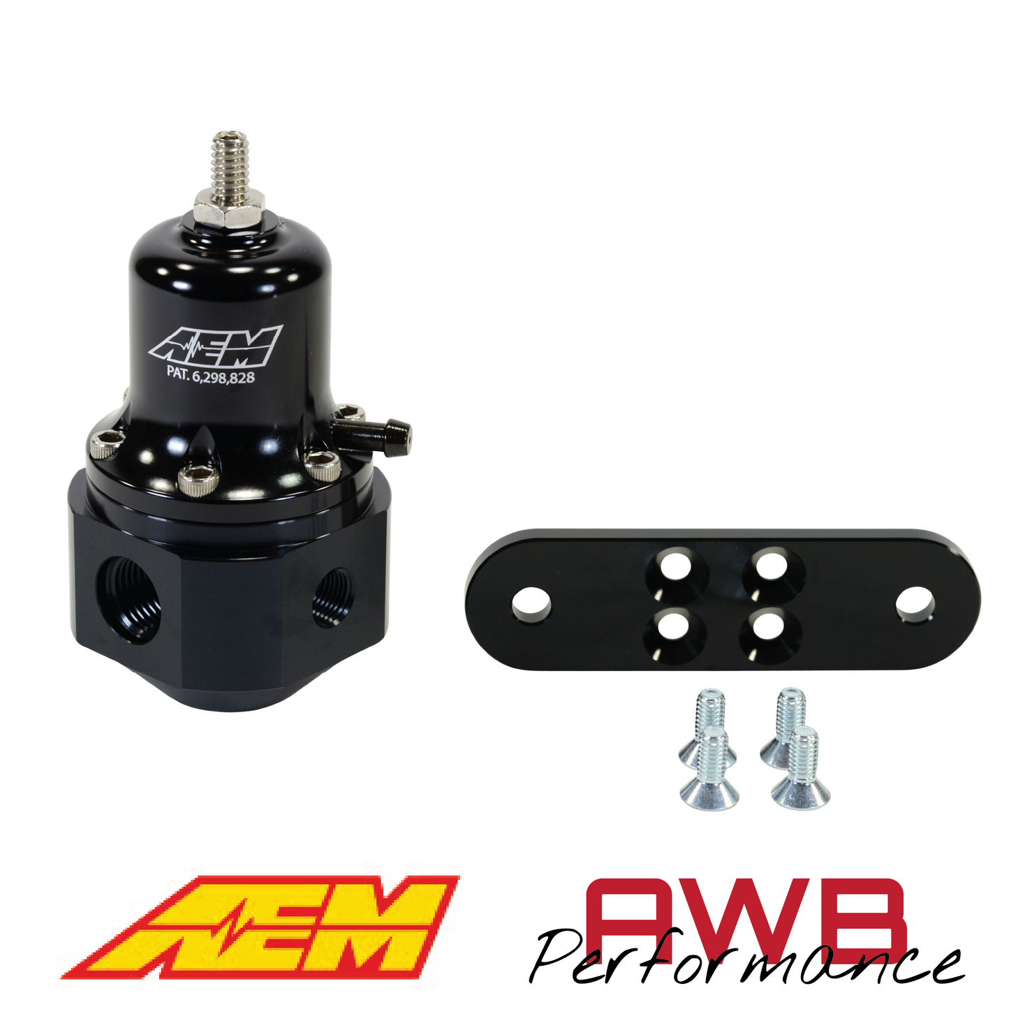 AEM Hi-Cap Universal Adjustable Fuel Pressure Regulator - 25-305BK