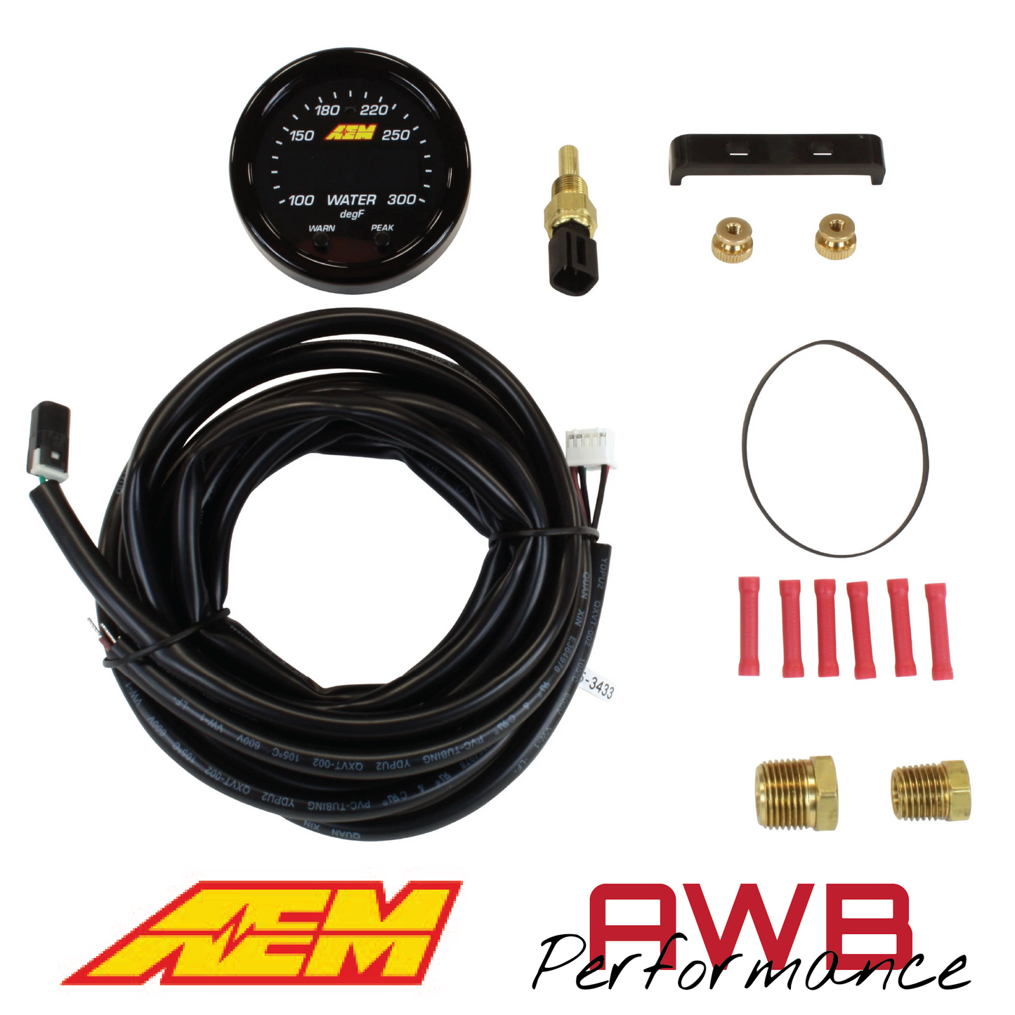 AEM X-Series Temperature Gauge Kit - 30-0302