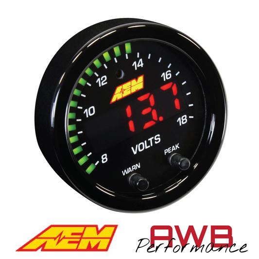AEM X-Series Voltage Gauge Kit - 30-0303