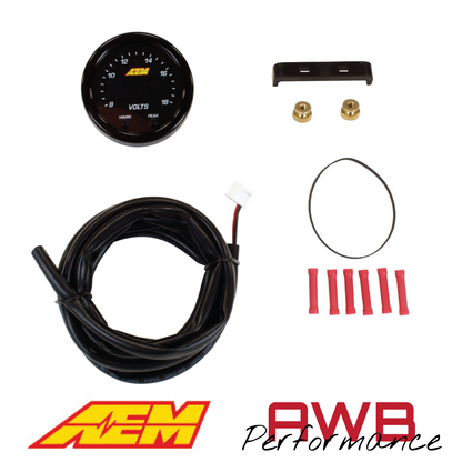 AEM X-Series Voltage Gauge Kit - 30-0303