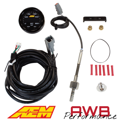 AEM X-Series EGT Gauge Kit - 30-0305