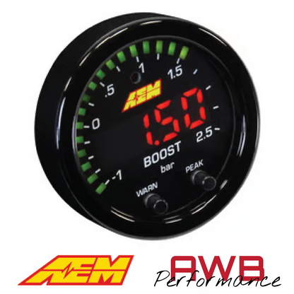 AEM X-Series Boost Pressure Gauge Kits - 30-0306 / 30-0308