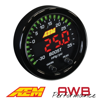 AEM X-Series Boost Pressure Gauge Kits - 30-0306 / 30-0308