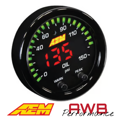 AEM X-Series Fluid Pressure Gauge Kits - 30-0301 / 30-0307