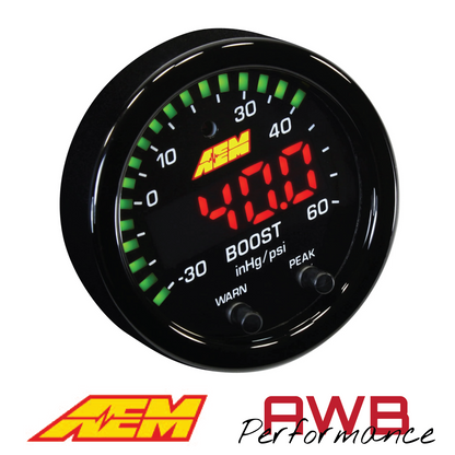 AEM X-Series Boost Pressure Gauge Kits - 30-0306 / 30-0308