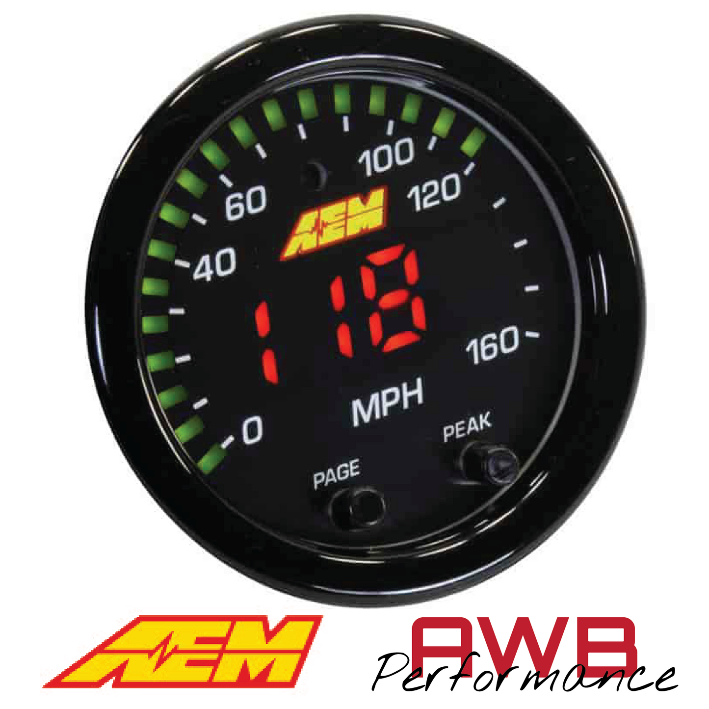 AEM X-Series GPS Speedometer Gauge Kit - 30-0313