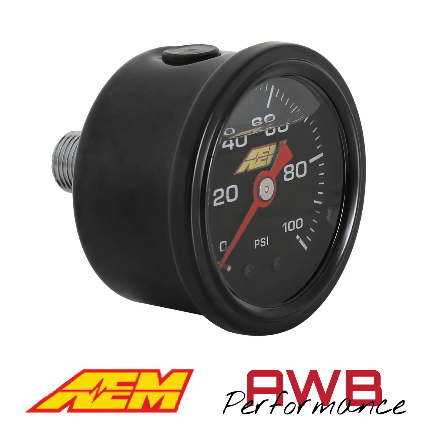 AEM 0-100 PSI Liquid-Filled Pressure Gauge (1/8th NPT) - 30-2135-100