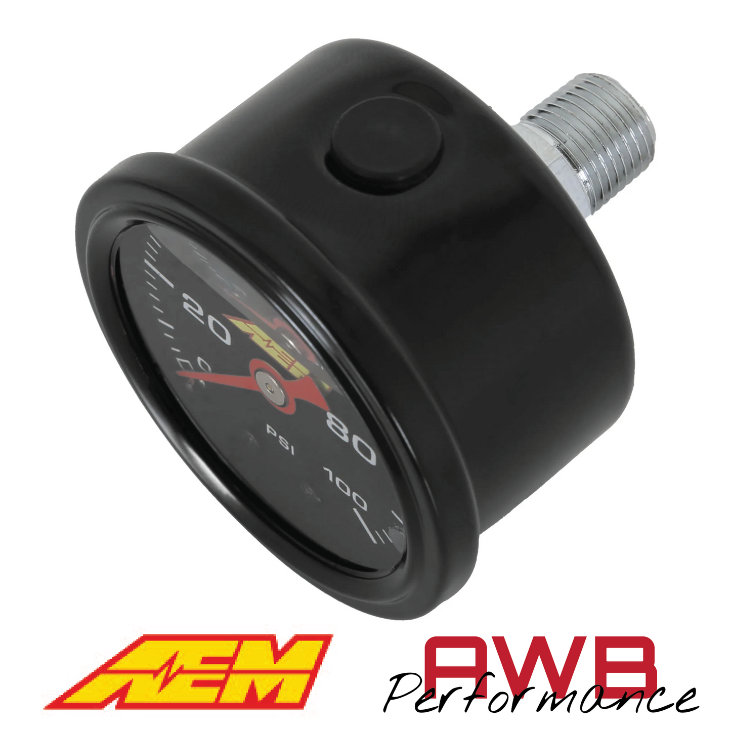 AEM 0-100 PSI Liquid-Filled Pressure Gauge (1/8th NPT) - 30-2135-100