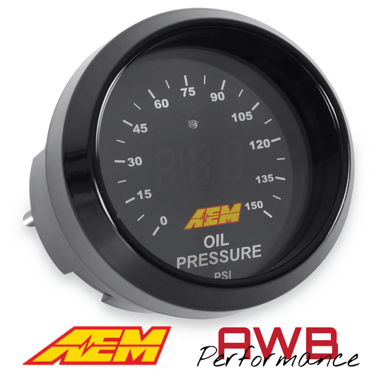 AEM Classic Digital 150 PSI OIL Pressure Gauge Kit - 30-4407