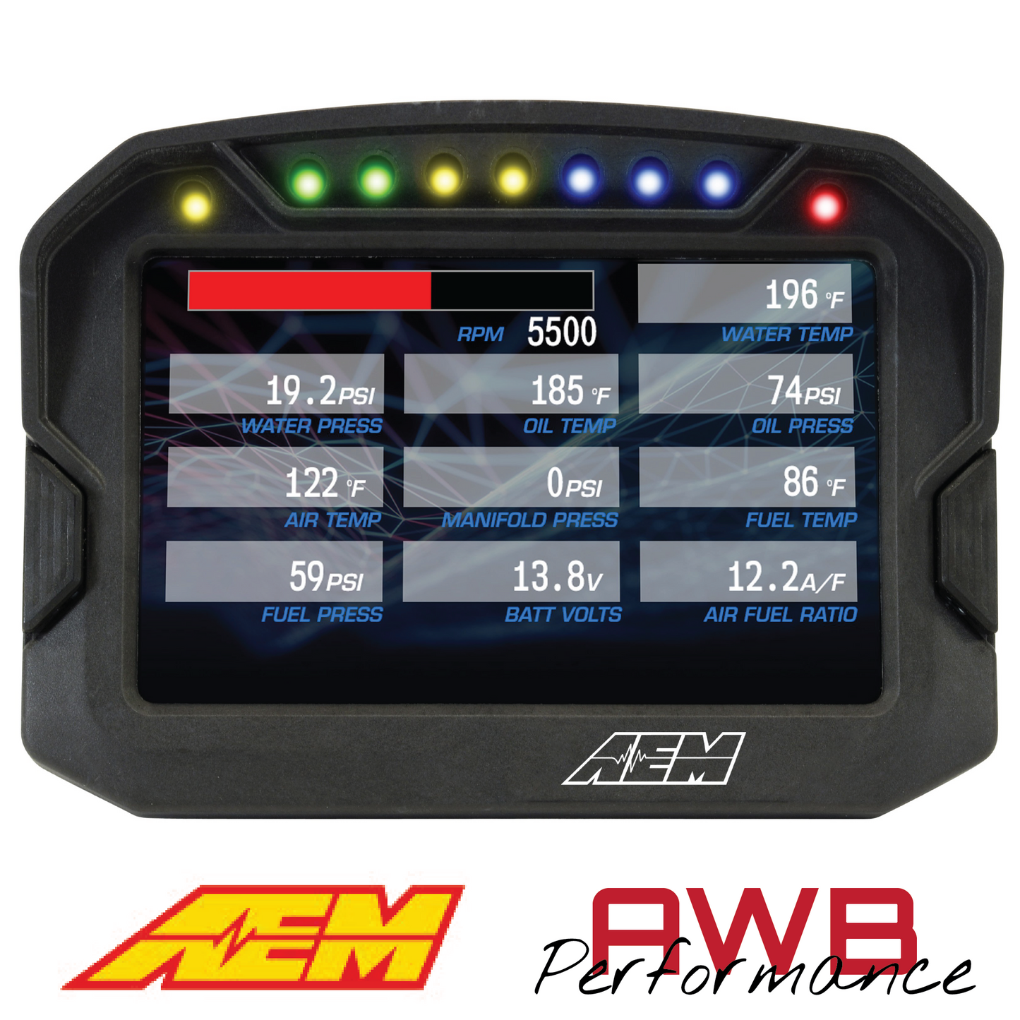 AEM CD-5LG Carbon Logging Display with Internal GPS - 30-5603