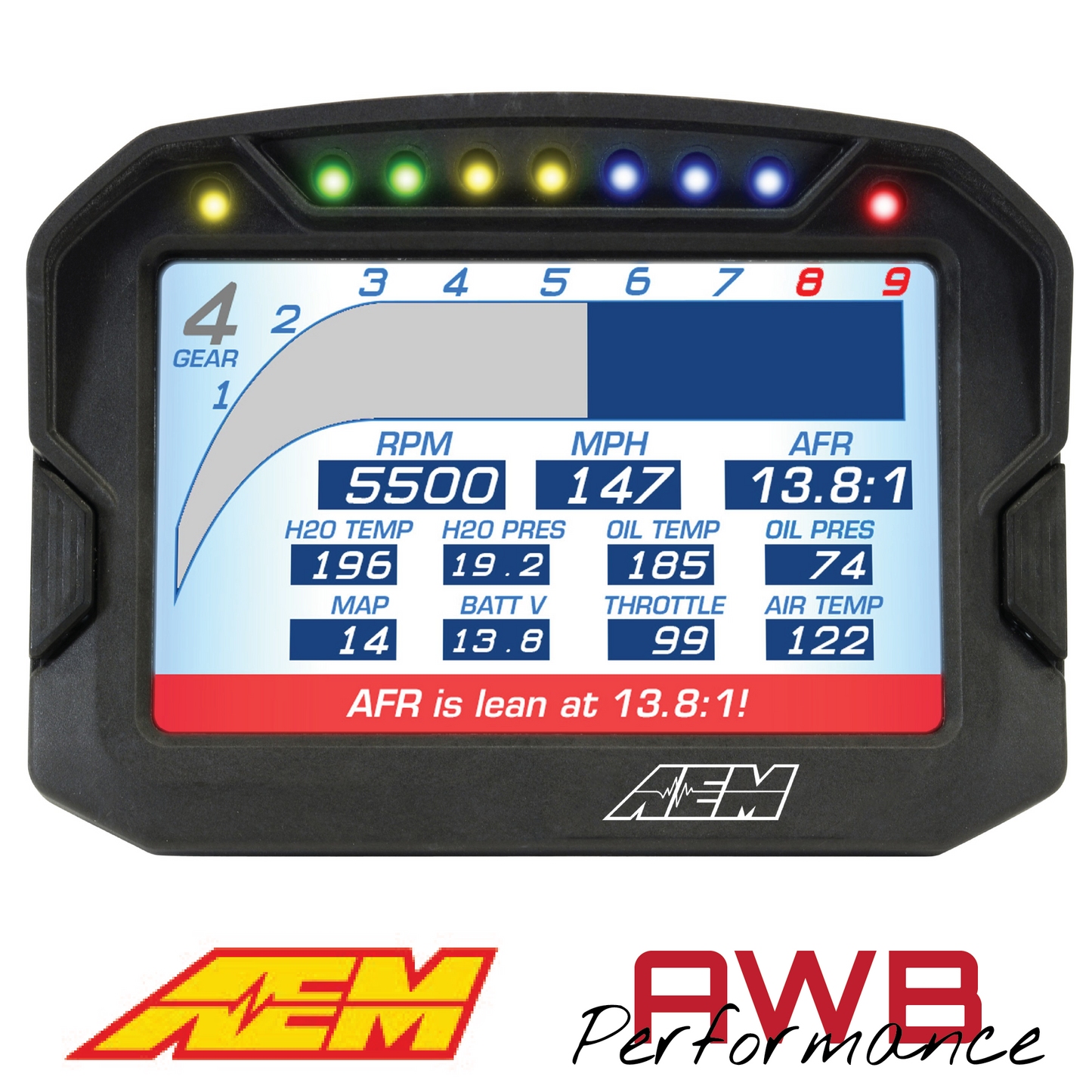 AEM CD-5LG Carbon Logging Display with Internal GPS - 30-5603