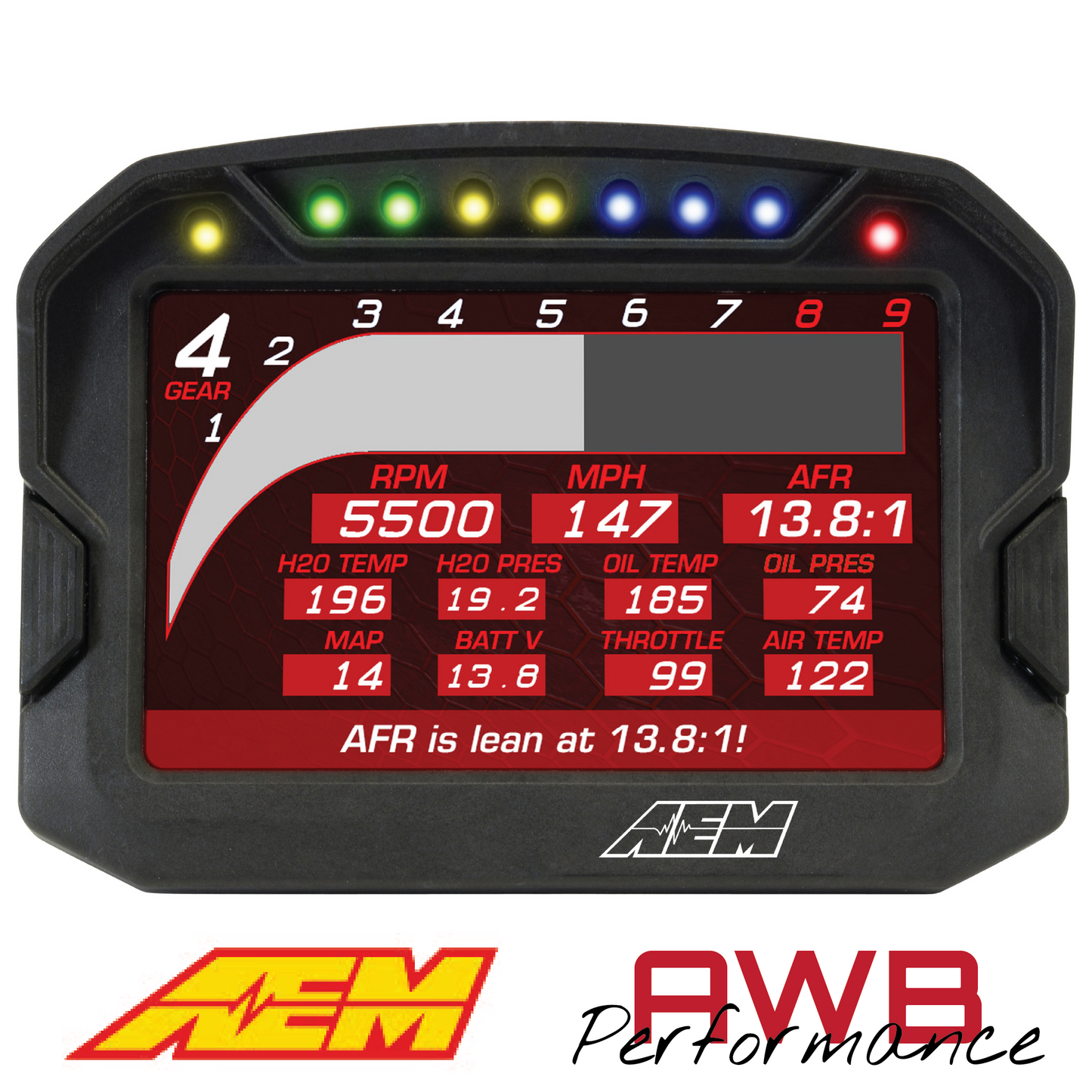 AEM CD-5LG Carbon Logging Display with Internal GPS - 30-5603