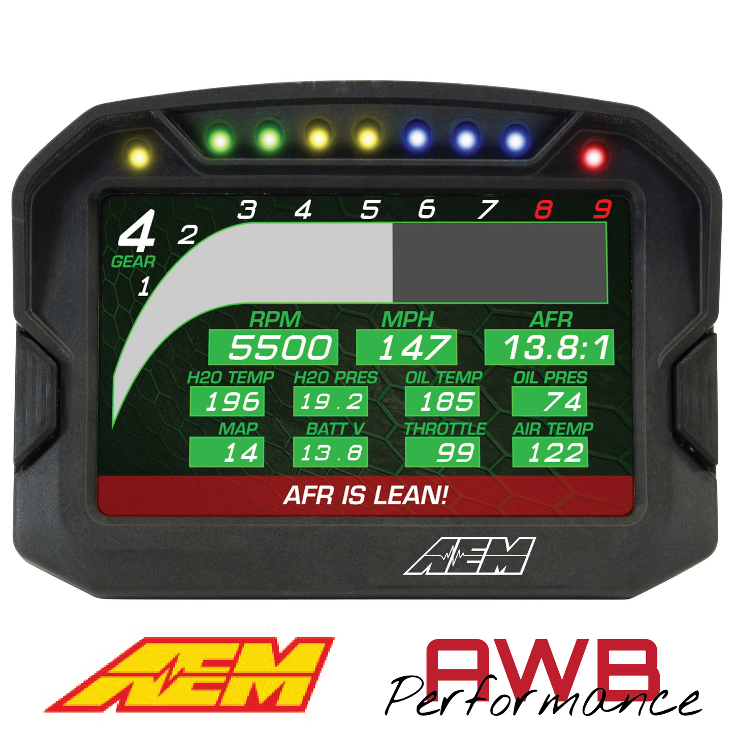AEM CD-5LG Carbon Logging Display with Internal GPS - 30-5603