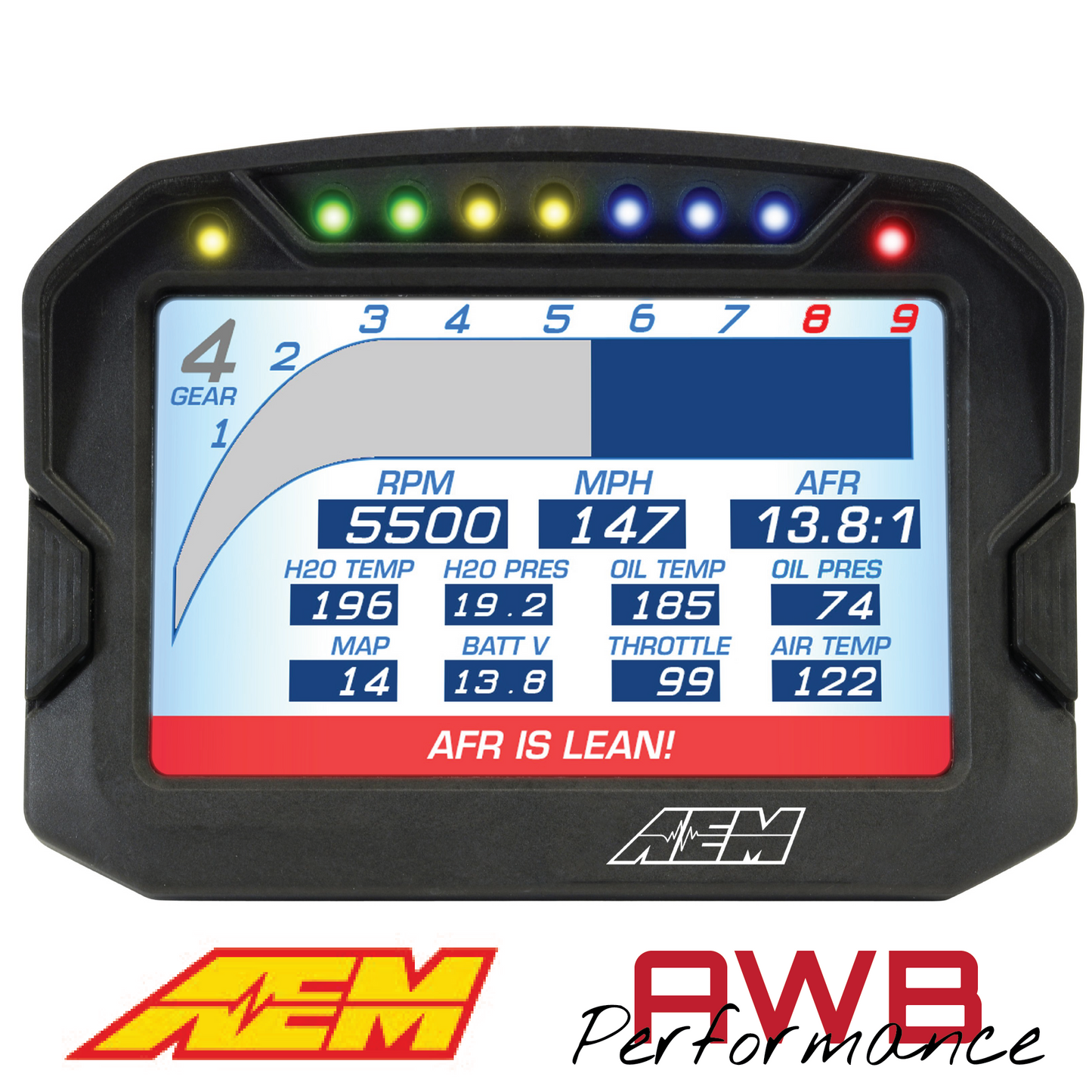 AEM CD-5LG Carbon Logging Display with Internal GPS - 30-5603