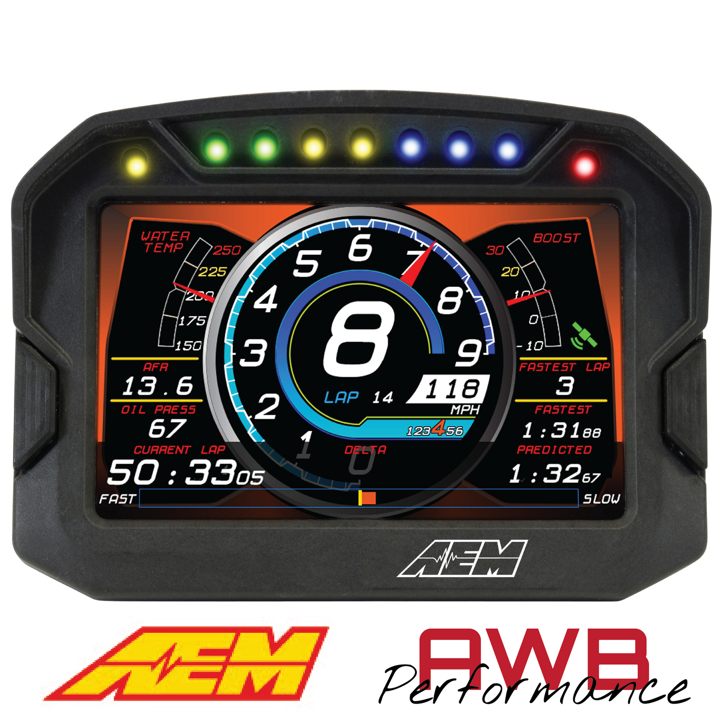 AEM CD-5LG Carbon Logging Display with Internal GPS - 30-5603