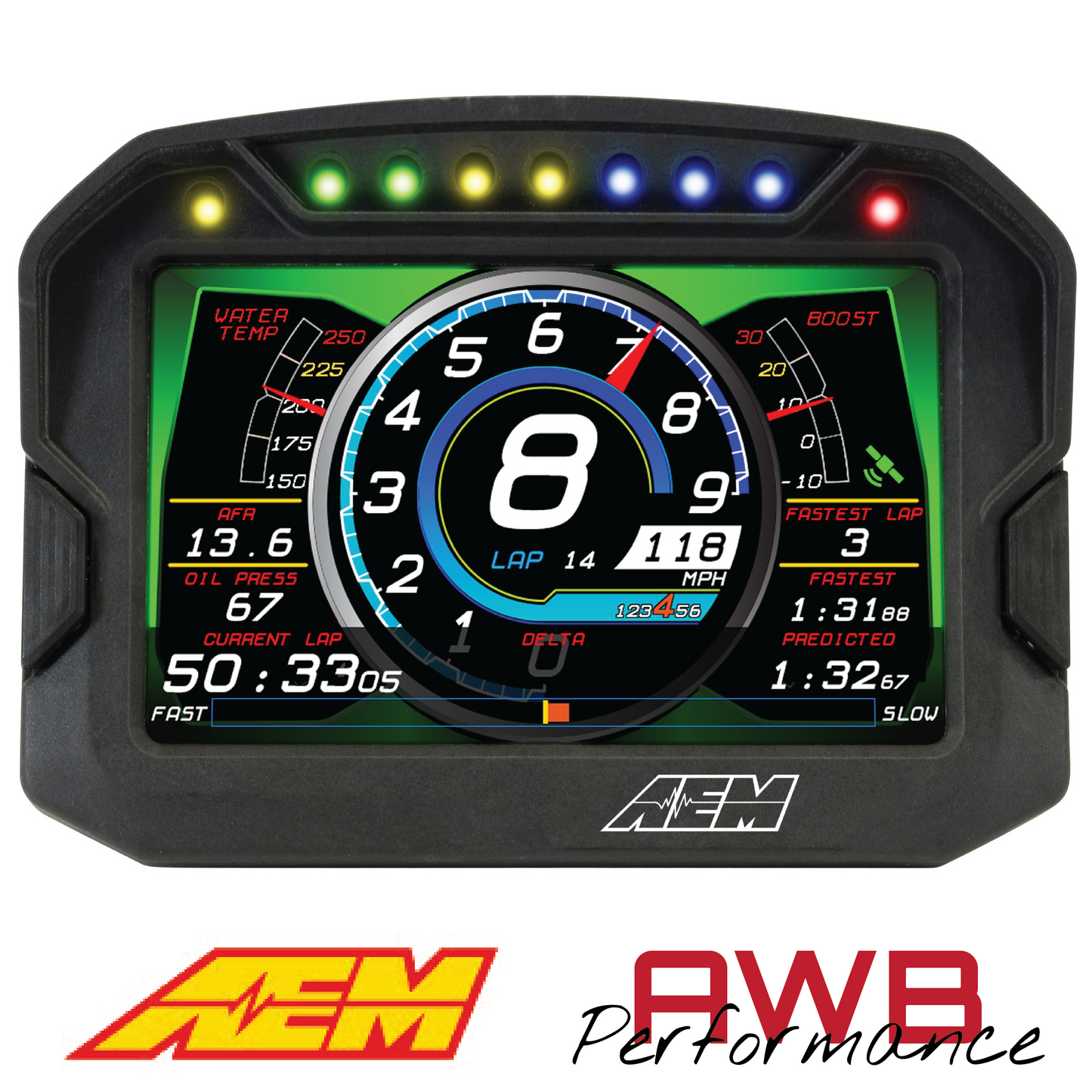 AEM CD-5LG Carbon Logging Display with Internal GPS - 30-5603