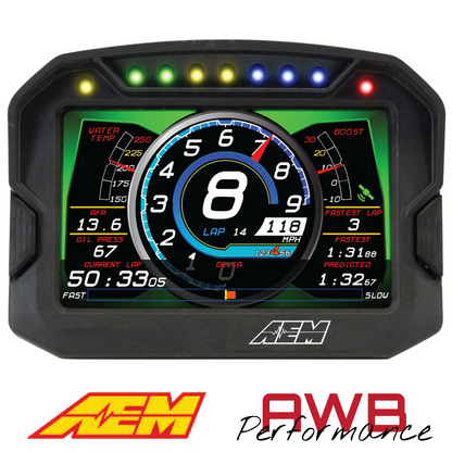 AEM CD-5LG Carbon Logging Display with Internal GPS - 30-5603