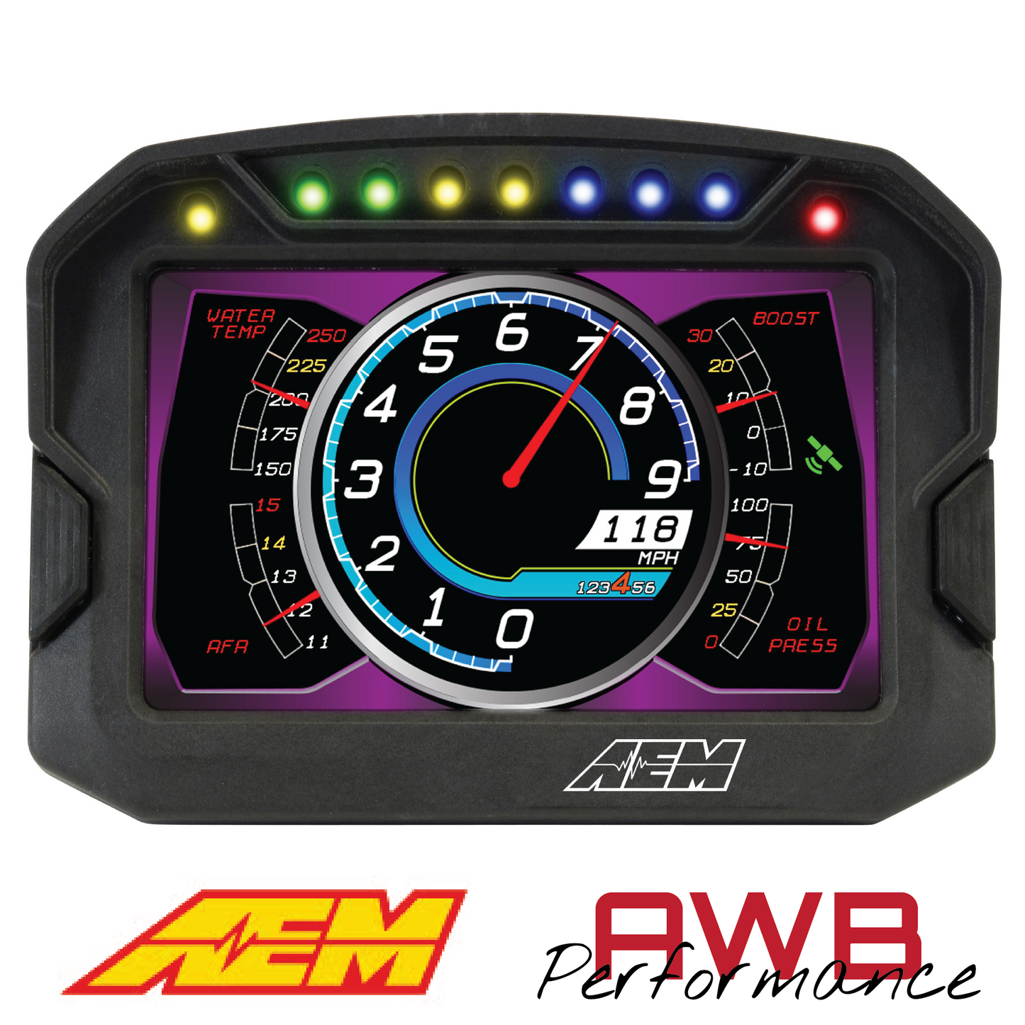 AEM CD-5LG Carbon Logging Display with Internal GPS - 30-5603