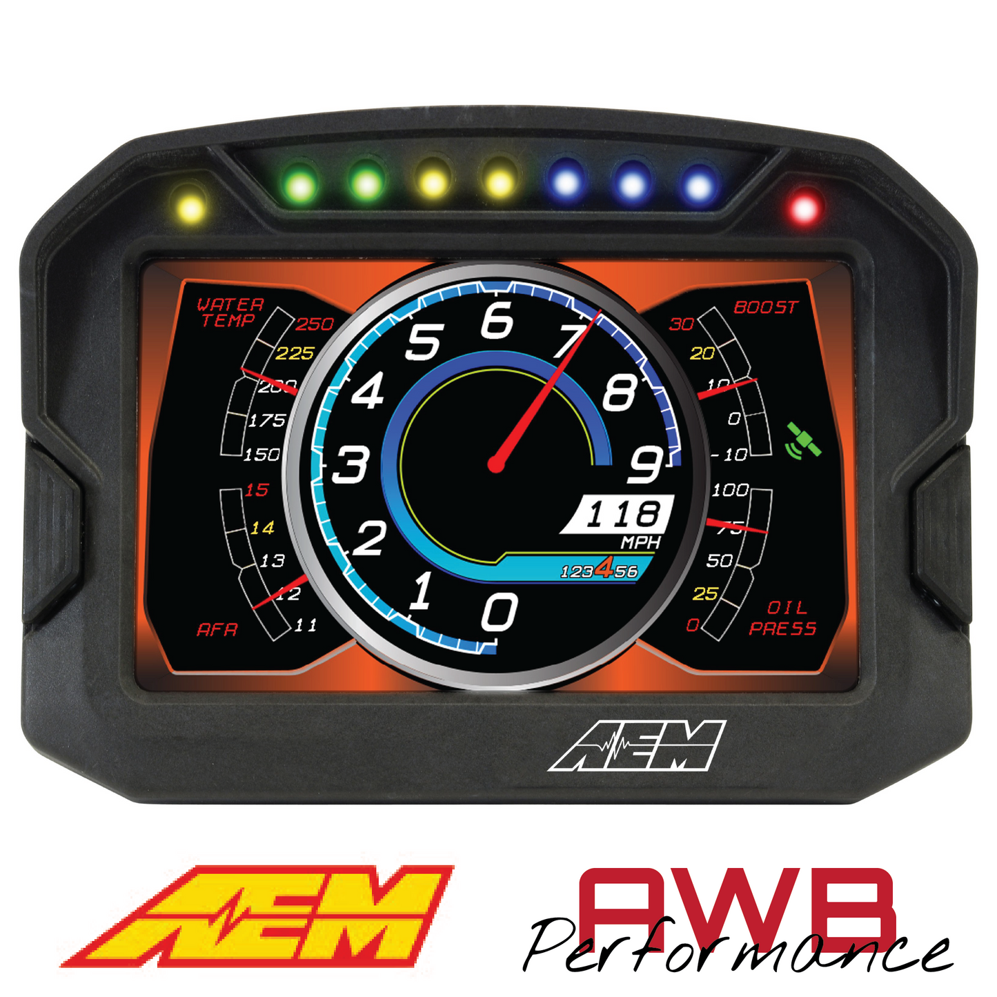 AEM CD-5LG Carbon Logging Display with Internal GPS - 30-5603