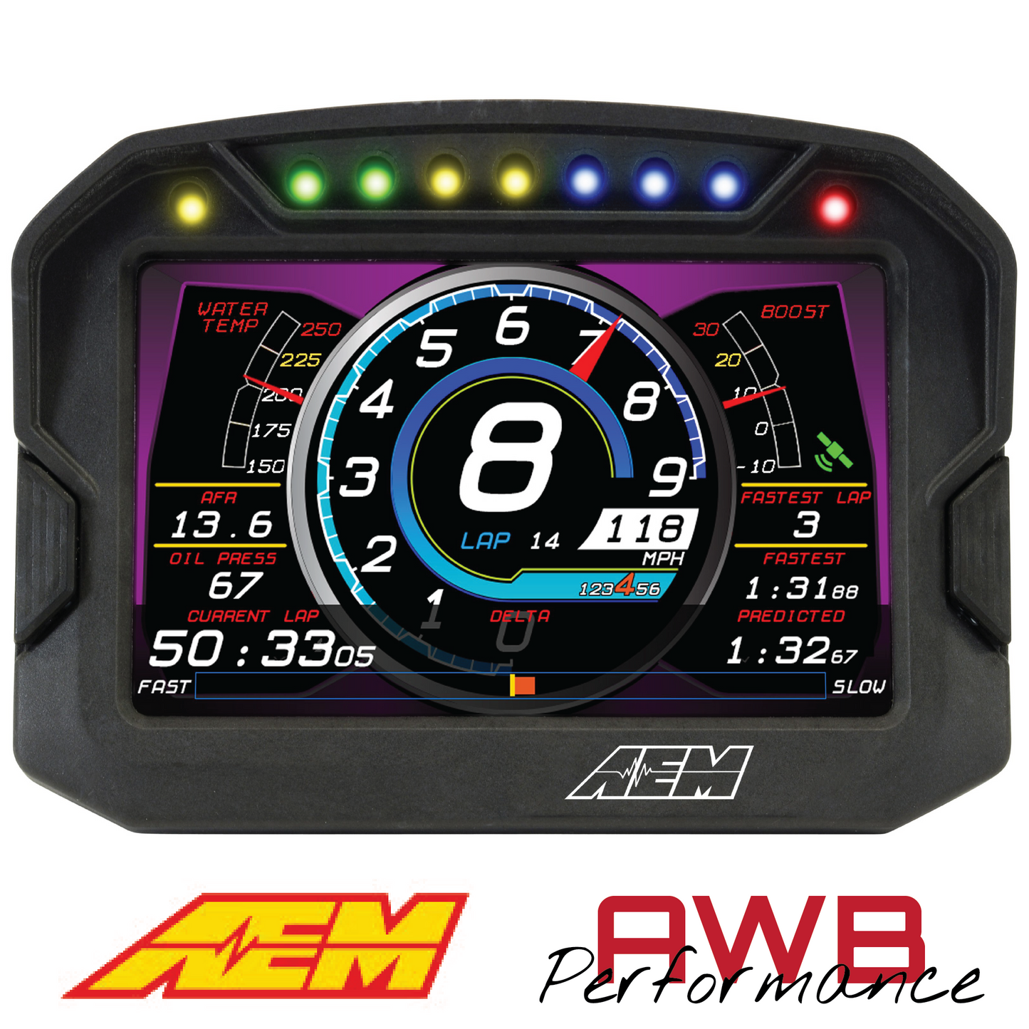 AEM CD-5LG Carbon Logging Display with Internal GPS - 30-5603