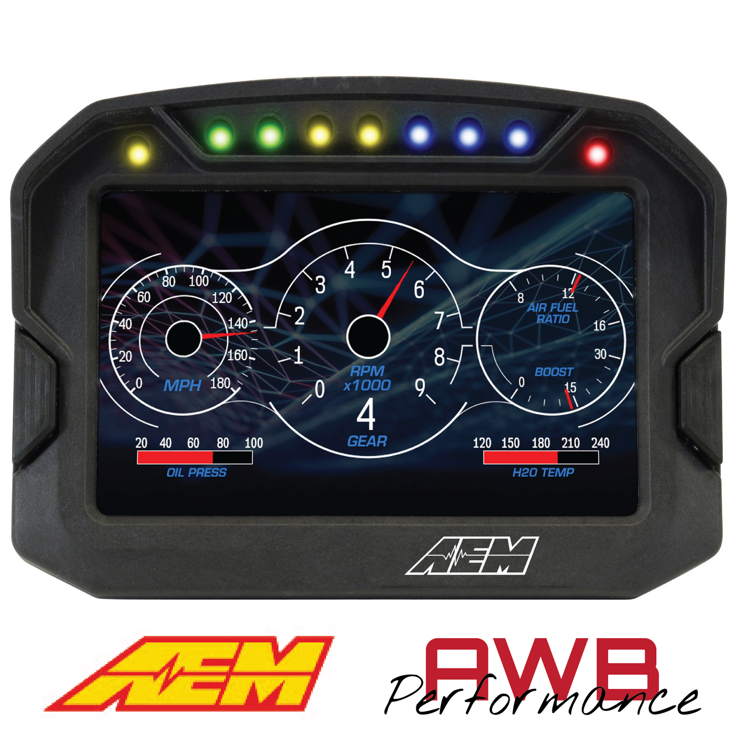 AEM CD-5LG Carbon Logging Display with Internal GPS - 30-5603