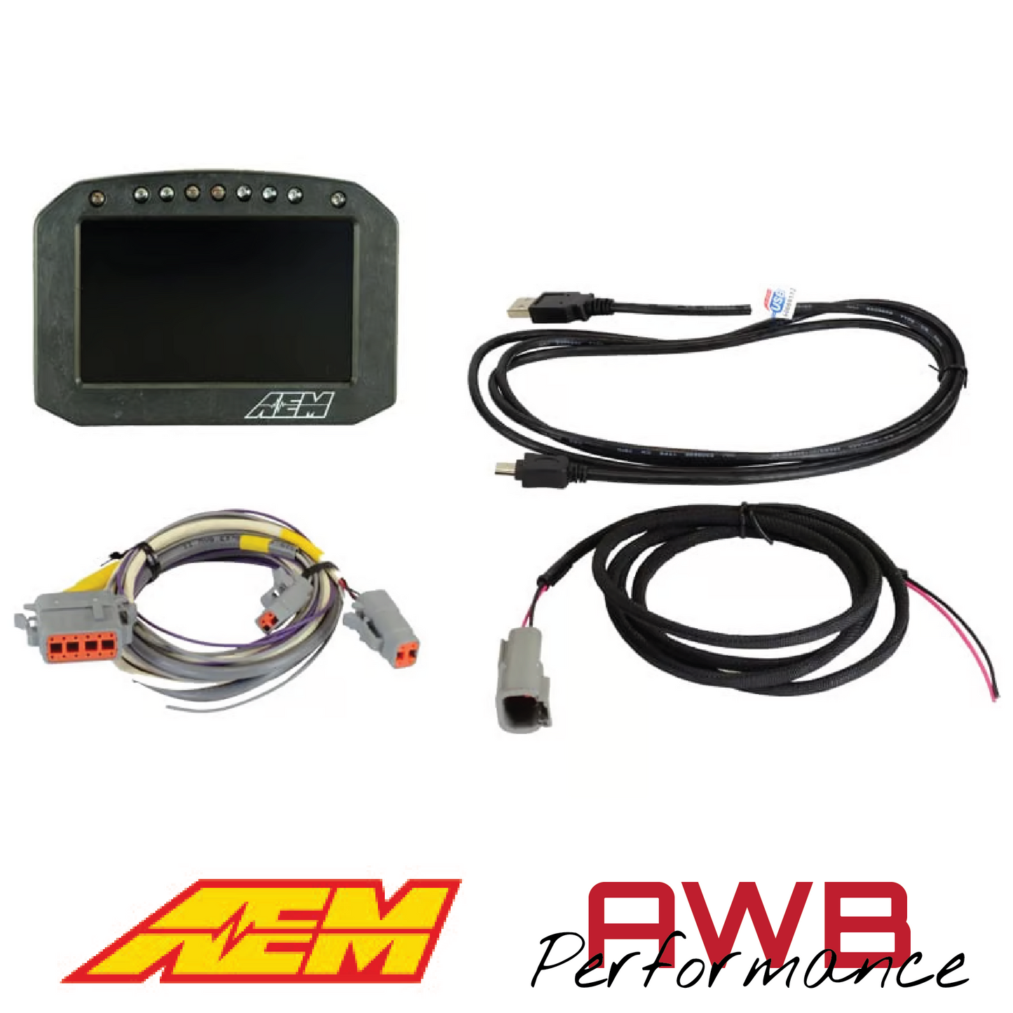 AEM CD-5FLG Carbon Flat Panel Logging Display with Internal GPS - 30-5603F